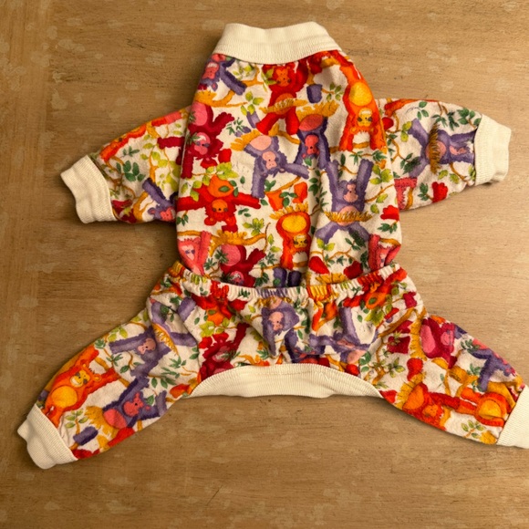 Monkey print doggy pajamas in size 10 - Picture 4 of 10